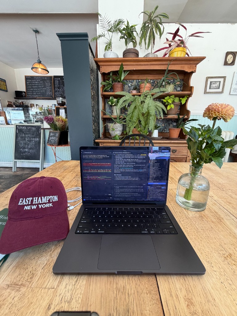 Working toward financial freedom from a cafe